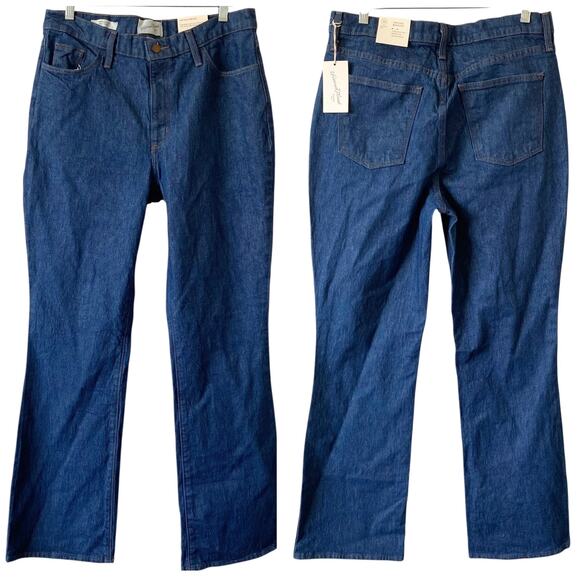 NEW UNIVERSAL THREAD Vintage Bootcut Jeans Dark Blue Wash Size 10 Stretch - Picture 1 of 6